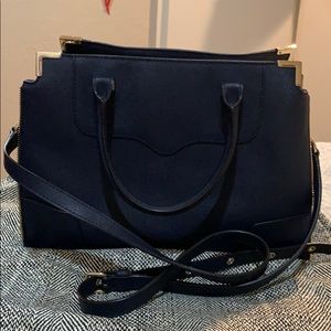 Rebecca minkoff navy blue structured purse